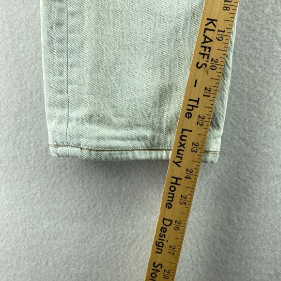 LEVIS Jeans Womens 25x28 Premium Denim Wedgie Straight Ankle Button Fly Blue - Picture 14 of 16